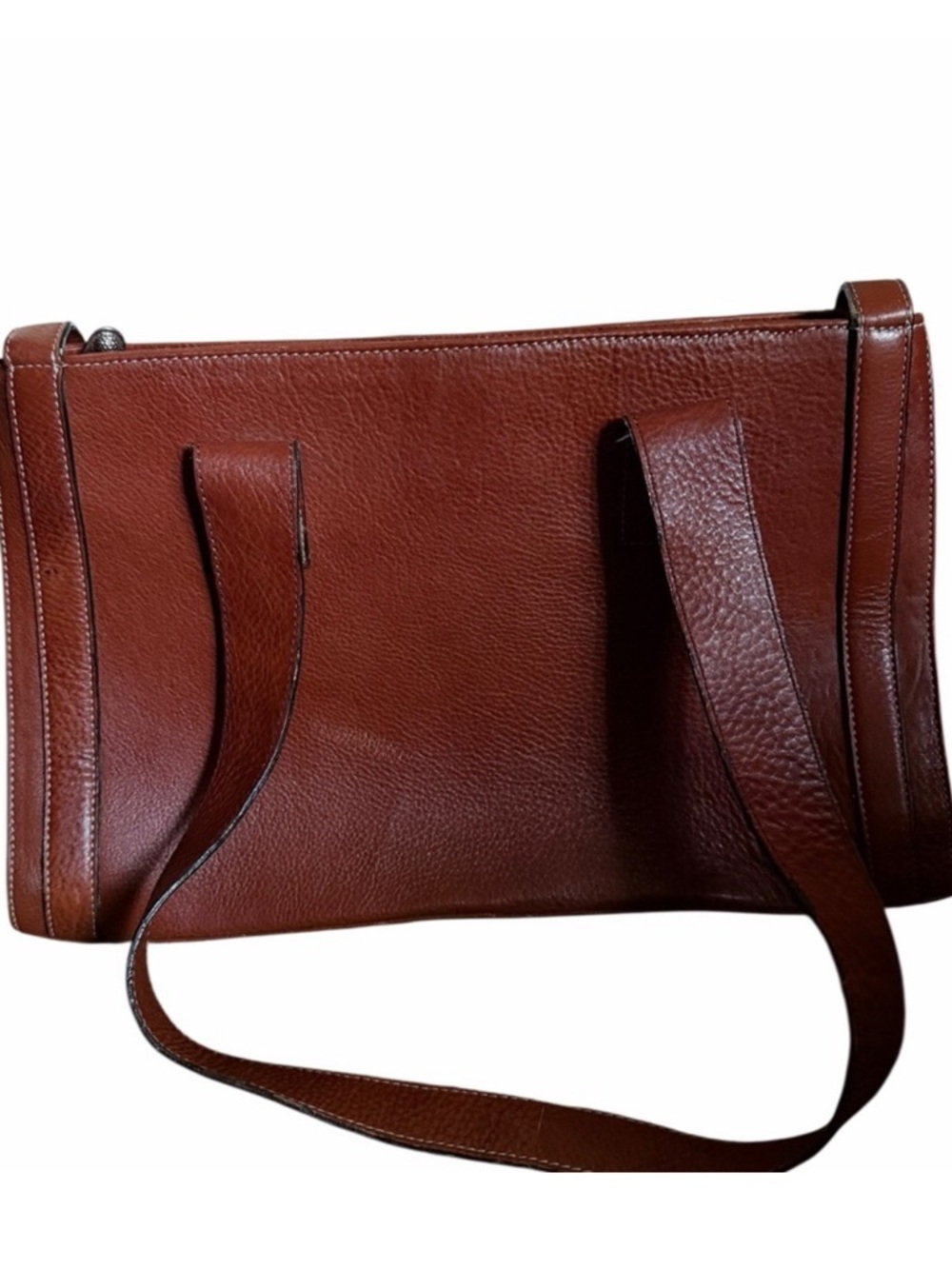 Vintage Deep Brown Leather Shoulder Bag - Picture 2 of 3